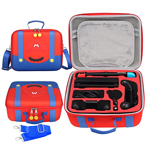 Mario Tragetasche für Nintendo Switch - Kompatibel mit Switch OLED, Tragbare harte Messenger Bag für Switch Console, Switch Dock, Pro Controller, Joy-Con Grip, Poke Ball Plus & Zubehör Mario Tragetasche für Nintendo Switch - Kompatibel mit Switch OLED, Tragbare harte Messenger Bag für Switch Console, Switch Dock, Pro Controller, Joy-Con Grip, Poke Ball Plus & Zubehör von Dronside