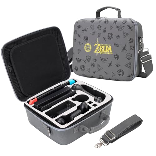 Zelda Tragetasche für Nintendo Switch/Switch OLED - Tragbare Hard Messenger Bag Reisetasche mit Professionell Schutzinnenraum für Nintendo Switch Konsole Pro Controller Zubehör Zelda Tragetasche für Nintendo Switch/Switch OLED - Tragbare Hard Messenger Bag Reisetasche mit Professionell Schutzinnenraum für Nintendo Switch Konsole Pro Controller Zubehör von Dronside