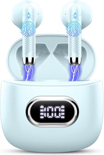 Bluetooth Kopfhörer, Kopfhörer Kabellos Bluetooth 5.3 In Ear Kopfhörer mit 4 HD Mic, 2024 Kabellose Kopfhörer 42Std ENC Noise Cancelling Earbuds Tiefer Bass, IP7 Wasserdicht Ohrhörer LED-Anzeige USB-C Bluetooth Kopfhörer, Kopfhörer Kabellos Bluetooth 5.3 In Ear Kopfhörer mit 4 HD Mic, 2024 Kabellose Kopfhörer 42Std ENC Noise Cancelling Earbuds Tiefer Bass, IP7 Wasserdicht Ohrhörer LED-Anzeige USB-C von Drsaec