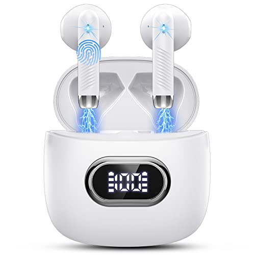 Bluetooth 5.3 Kopfhörer In Ear Kopfhörer Kabellos Bluetooth mit ENC Dual Mic, 2022 Kabellose Kopfhörer 42H Deep Bass Wireless Kopfhörer Noise Cancelling Earbuds, IP7 Wasserdicht Ohrhörer, LED Anzeige von Drsaec