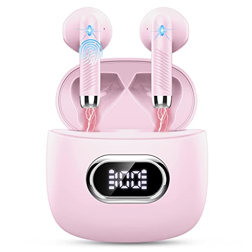 Bluetooth 5.3 Kopfhörer In Ear Kopfhörer Kabellos Bluetooth mit ENC Dual Mic, 2022 Kabellose Kopfhörer 42H Deep Bass Wireless Kopfhörer Noise Cancelling Earbuds, IP7 Wasserdicht Ohrhörer, LED Anzeige Bluetooth 5.3 Kopfhörer In Ear Kopfhörer Kabellos Bluetooth mit ENC Dual Mic, 2022 Kabellose Kopfhörer 42H Deep Bass Wireless Kopfhörer Noise Cancelling Earbuds, IP7 Wasserdicht Ohrhörer, LED Anzeige von Drsaec