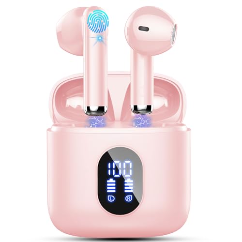 Bluetooth 5.4 Kopfhörer, Kopfhörer Kabellos Bluetooth In Ear Kopfhörer, 2025 Kabellose Kopfhörer mit 4 ENC Mic, Noise Cancelling Earbuds 30Std Tiefer Bass, USB-C, IP7 Wasserdicht Ohrhörer, LED-Anzeige von Drsaec