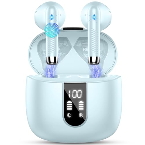 Bluetooth Kopfhörer, In Ear Kopfhörer Kabellos Bluetooth 5.3 Kabellose Kopfhörer mit 4 Mic, 2023 Neue ENC Noise Cancelling Wireless Earbuds 48H Tiefer Bass, IP7 Wasserdicht Ohrhörer LED-Anzeige Bluetooth Kopfhörer, In Ear Kopfhörer Kabellos Bluetooth 5.3 Kabellose Kopfhörer mit 4 Mic, 2023 Neue ENC Noise Cancelling Wireless Earbuds 48H Tiefer Bass, IP7 Wasserdicht Ohrhörer LED-Anzeige von Drsaec