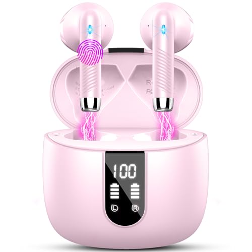 Bluetooth Kopfhörer, In Ear Kopfhörer Kabellos Bluetooth 5.3 Kabellose Kopfhörer mit 4 Mic, 2023 Neue ENC Noise Cancelling Wireless Earbuds 48H Tiefer Bass, IP7 Wasserdicht Ohrhörer LED-Anzeige Bluetooth Kopfhörer, In Ear Kopfhörer Kabellos Bluetooth 5.3 Kabellose Kopfhörer mit 4 Mic, 2023 Neue ENC Noise Cancelling Wireless Earbuds 48H Tiefer Bass, IP7 Wasserdicht Ohrhörer LED-Anzeige von Drsaec