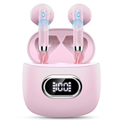 Bluetooth Kopfhörer, Kopfhörer Kabellos Bluetooth 5.3 In Ear Kopfhörer mit 4 HD Mic, 2024 Kabellose Kopfhörer 42Std ENC Noise Cancelling Earbuds Tiefer Bass, IP7 Wasserdicht Ohrhörer LED-Anzeige USB-C von Drsaec