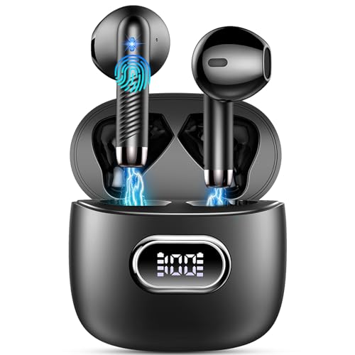 Bluetooth Kopfhörer, Kopfhörer Kabellos Bluetooth 5.3 In Ear Kopfhörer mit 4 HD Mic, 2024 Kabellose Kopfhörer 42Std ENC Noise Cancelling Earbuds Tiefer Bass, IP7 Wasserdicht Ohrhörer LED-Anzeige USB-C Bluetooth Kopfhörer, Kopfhörer Kabellos Bluetooth 5.3 In Ear Kopfhörer mit 4 HD Mic, 2024 Kabellose Kopfhörer 42Std ENC Noise Cancelling Earbuds Tiefer Bass, IP7 Wasserdicht Ohrhörer LED-Anzeige USB-C von Drsaec