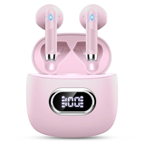 Bluetooth Kopfhörer, Kopfhörer Kabellos Bluetooth 5.3 In Ear Kopfhörer mit 4 HD Mic, 2024 Kabellose Kopfhörer 42Std ENC Noise Cancelling Earbuds Tiefer Bass, IP7 Wasserdicht Ohrhörer LED-Anzeige USB-C Bluetooth Kopfhörer, Kopfhörer Kabellos Bluetooth 5.3 In Ear Kopfhörer mit 4 HD Mic, 2024 Kabellose Kopfhörer 42Std ENC Noise Cancelling Earbuds Tiefer Bass, IP7 Wasserdicht Ohrhörer LED-Anzeige USB-C von Drsaec