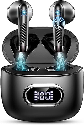 Bluetooth Kopfhörer In Ear Kopfhörer Kabellos Bluetooth 5.3 mit 4 ENC Mic, 2023 Neue Kabellose Kopfhörer 42H Deep Bass Wireless Kopfhörer Noise Cancelling Earbuds, IP7 Wasserdicht Ohrhörer LED Anzeige von Drsaec