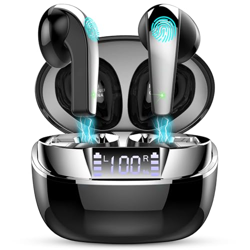 Drsaec Bluetooth 5.3 Kopfhörer In Ear Kopfhörer Kabellos Bluetooth mit 4 ENC Mic, 2024 Neue Kabellose Kopfhörer Noise Cancelling Earbuds, IP7 Wasserdicht Wireless Kopfhörer LED Anzeige von Drsaec