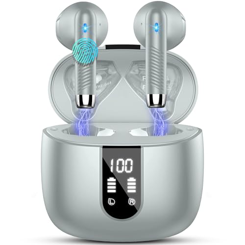 Kopfhörer Kabellos Bluetooth 5.3, Bluetooth Kopfhörer In Ear 2024 Kabellose Kopfhörer mit 4 Mic, Neue Wireless Earbuds ENC Noise Cancelling 48H Tiefer Bass, IP7 Wasserdicht Ohrhörer, LED-Anzeige USB-C von Drsaec