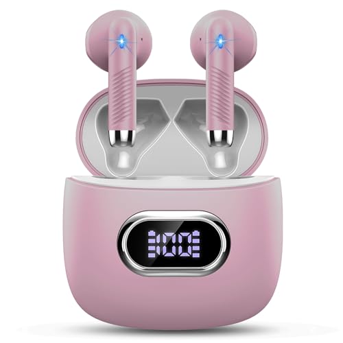 Kopfhörer Kabellos Bluetooth 5.3, Bluetooth Kopfhörer In Ear 2024 Kabellose Kopfhörer mit Mic, 4 ENC Noise Cancelling Mic Drahtlose Ohrhörer, Wireless Earbuds 42H Tiefer Bass, IP7 Wasserdicht Ohrhörer von Drsaec