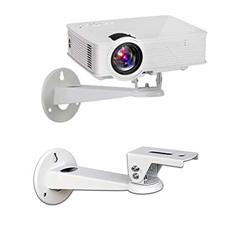 Drsn Mini Beamer Halterung für Wand - 20cm - Traglast 3 kg - 360° Schwenkbar, für CCTV/Kamera/Projektor/Webcam, CCTV-Sicherheitskamera-Gehäuse-Halterung - Weiß von Drsn