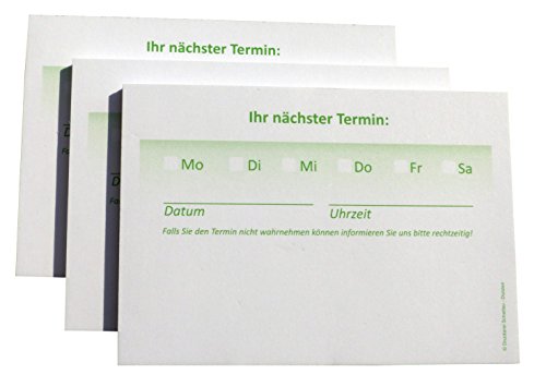 10 x Terminblöcke Terminblock Nr.3 -Terminzettel Termine - Praxis Studio Ärzte Frisör, Maniküre (22679_64K) von Druckerei Scharlau