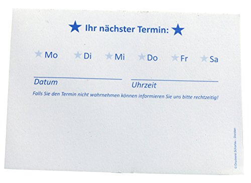 10 x Terminblöcke Terminblock Nr.4 -Terminzettel Termine - Praxis Studio Ärzte Frisör, Maniküre (22680_39K) von Druckerei Scharlau