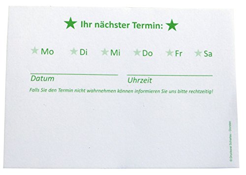 10 x Terminblöcke Terminblock Nr.4 -Terminzettel Termine - Praxis Studio Ärzte Frisör, Maniküre (22680_64K) von Druckerei Scharlau