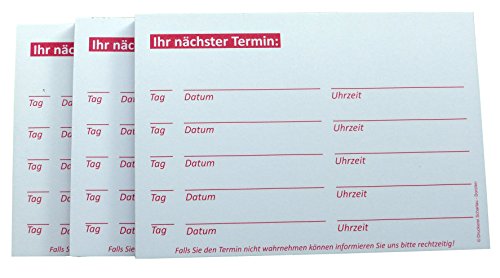 10 x Terminblöcke Terminblock Nr.5 -Terminzettel Termine - Praxis Studio Ärzte Frisör, Maniküre (22681_23K) von Druckerei Scharlau