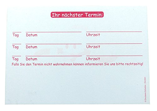 10 x Terminblöcke Terminblock Nr.7 -Terminzettel Termine - Praxis Studio Ärzte Frisör, Maniküre (22683_23K) von Druckerei Scharlau