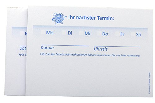 10 x Terminblöcke Terminblock Nr.8 -Terminzettel Termine - Praxis Studio Ärzte Frisör, Maniküre (22684_39K) von Druckerei Scharlau