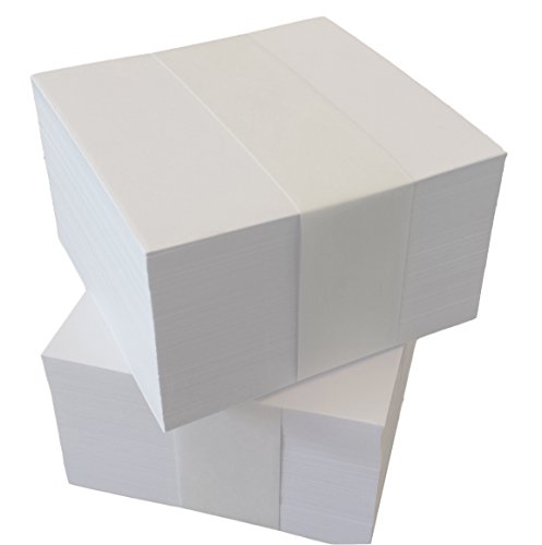 1000 Notizzettel 10x10 cm unbedruckte lose Blätter für Zettelboxen-Nachfüllset (22500) von Druckerei Scharlau