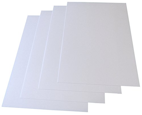 100x Weiße Blanko-Briefkarten, Blankokarten DIN Lang (sehr zäher Karton) verschiedene Mengen, Grammatur 246g/m² (22762) von Druckerei Scharlau