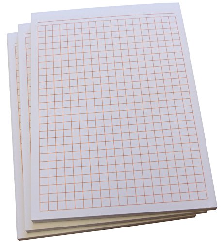 16x Notiz-Block kariert 5mm Kästchen - Notizen - 50 Blatt, DIN A6, Qualitäts-Offset-Papier 80g/m² -Orange (22387) von Druckerei Scharlau