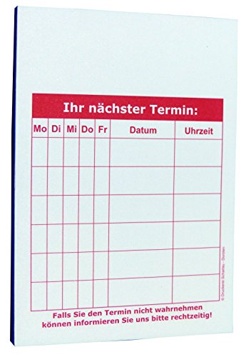 32 x Terminblöcke Terminblock Nr.1 -Terminzettel Termine - Praxis Studio Ärzte Frisör, Maniküre (22641_23K) von Druckerei Scharlau