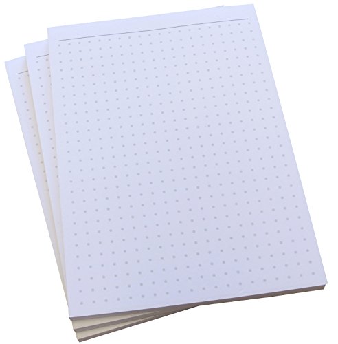 8x Notizblock - gepunktet in Grau - 50 Blatt - Staffelpreise verfügbar - DIN A6 Format (22396) von Druckerei Scharlau