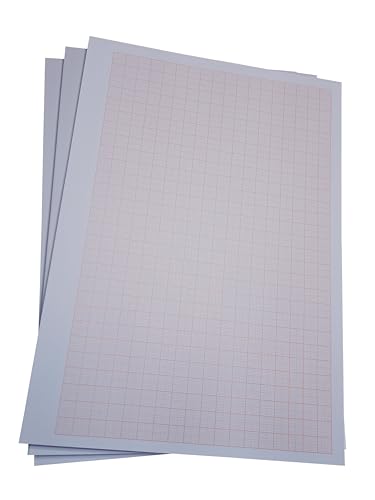 Millimeterpapier, Millimeterpapierblock, Aufmassblock, DIN A4, 80 g/m2, 50 Blatt, 1 mm Raster, orange (22747_5) von Druckerei Scharlau