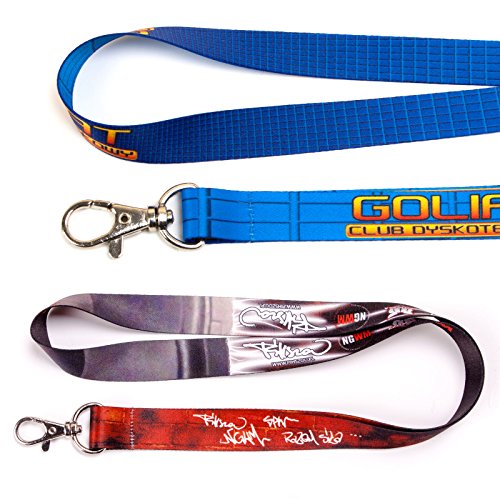 Schlüsselband Schlüsselbänder Lanyard einseitig 4-farbig bedruckt nach Ihrer Datei 20mm stark 100 Stück von Druckspezialist