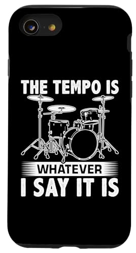 Das Tempo ist, was auch immer ich sage, es ist für einen Schlagzeuger Hülle für iPhone SE (2020) / 7 / 8 von Drum Set Percussion Design For A Drummer