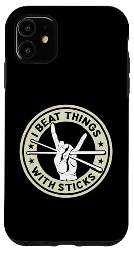 Ich schlage Dinge mit Stöcken für einen Schlagzeuger Hülle für iPhone 11 Ich schlage Dinge mit Stöcken für einen Schlagzeuger Hülle für iPhone 11 von Drum Set Percussion Design For A Drummer