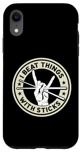 Ich schlage Dinge mit Stöcken für einen Schlagzeuger Hülle für iPhone XR Ich schlage Dinge mit Stöcken für einen Schlagzeuger Hülle für iPhone XR von Drum Set Percussion Design For A Drummer