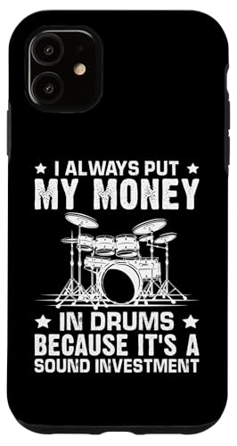 Mein Geld in Schlagzeug für einen Schlagzeuger Hülle für iPhone 11 Mein Geld in Schlagzeug für einen Schlagzeuger Hülle für iPhone 11 von Drum Set Percussion Design For A Drummer