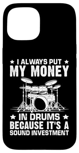 Mein Geld in Schlagzeug für einen Schlagzeuger Hülle für iPhone 15 Mein Geld in Schlagzeug für einen Schlagzeuger Hülle für iPhone 15 von Drum Set Percussion Design For A Drummer