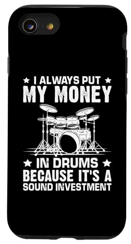 Mein Geld in Schlagzeug für einen Schlagzeuger Hülle für iPhone SE (2020) / 7 / 8 von Drum Set Percussion Design For A Drummer