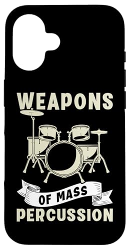 Waffen der Massenperkussion für einen Schlagzeuger Hülle für iPhone 16 von Drum Set Percussion Design For A Drummer