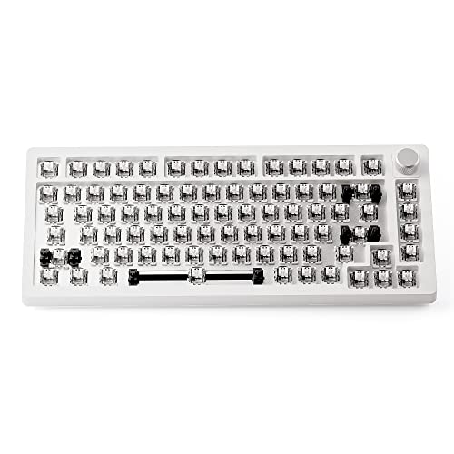 DrunkDeer A75-mechanischen-Tastatur,TKL Mechanical Keyboard Magnetic Switch, 75 Percent Gaming Keyboard 82 Keys with Keyknob,RGB Gaming Tastatur, weiß von DrunkDeer