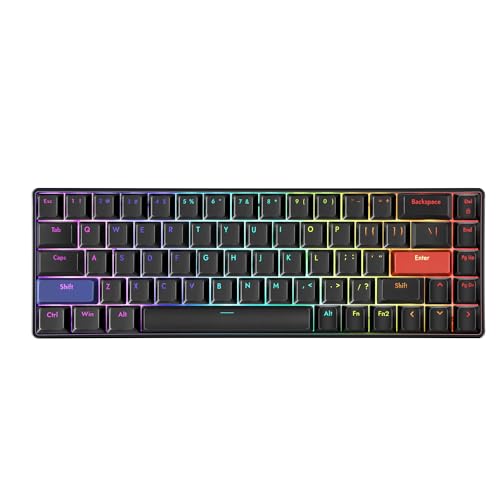 DrunkDeer G65 Rapid Trigger Mechanische Tastatur Magnetschalter Gaming RGB Kompakt 65% Größe Wired Ghost Protection Schwarz von DrunkDeer