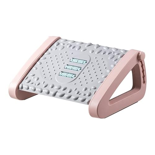Dsacxixai Repose Pied Bureau, Style Simple Repose Pied Avec Massage Rouleau Fonction pour Bureau à Domicile (Pink) von Dsacxixai