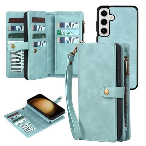 Dswteny Schutzhülle für Samsung Galaxy S23 FE 5G, mit Umhängeband, Handschlaufe, Kartenhalter und Leder, multifunktional, 5,1 cm 1, abnehmbare magnetische Handyhülle, für S 23 EF S23FE 23S, für Damen Dswteny Schutzhülle für Samsung Galaxy S23 FE 5G, mit Umhängeband, Handschlaufe, Kartenhalter und Leder, multifunktional, 5,1 cm 1, abnehmbare magnetische Handyhülle, für S 23 EF S23FE 23S, für Damen von Dswteny
