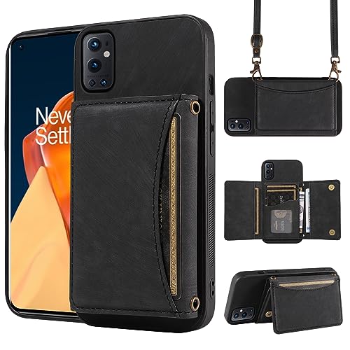 Handyhülle für OnePlus 9 Pro One Plus 9Pro 5G Wallet Cover mit Crossbody Schultergurt und Leder Kreditkartenhalter Tasche Slim Stand Cell Zubehör On 1Plus 1 + Plus9 1+ Pro Nine Girls Schwarz Handyhülle für OnePlus 9 Pro One Plus 9Pro 5G Wallet Cover mit Crossbody Schultergurt und Leder Kreditkartenhalter Tasche Slim Stand Cell Zubehör On 1Plus 1 + Plus9 1+ Pro Nine Girls Schwarz von Dswteny