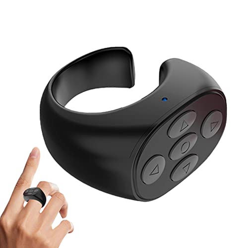 Drahtloser Blue-Tooth-Fernbedienungs-Seitenwender, Scrolling-Ringe, wiederaufladbare Kamera-Fernbedienung, tragbarer kabelloser Tastenklicker, für Telefone, Tablets Drahtloser Blue-Tooth-Fernbedienungs-Seitenwender, Scrolling-Ringe, wiederaufladbare Kamera-Fernbedienung, tragbarer kabelloser Tastenklicker, für Telefone, Tablets von Dtaigou