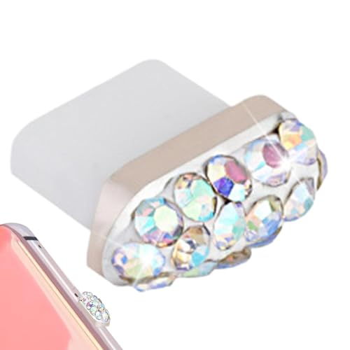 Dtaigou Anti-Staub-Anschlussstecker-Abdeckung, Typ-C-Staubstecker-Anhänger, Staubdichte Strass-Ladeanschluss-Charm-Staubschutzhülle, Handy-Ladeanschluss-Stopper für Schmutz und Sand Dtaigou Anti-Staub-Anschlussstecker-Abdeckung, Typ-C-Staubstecker-Anhänger, Staubdichte Strass-Ladeanschluss-Charm-Staubschutzhülle, Handy-Ladeanschluss-Stopper für Schmutz und Sand von Dtaigou