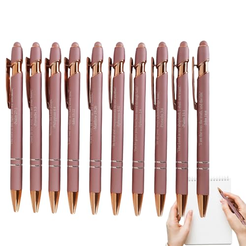 Dtaigou Christliche Stifte, Stifte mit Bibelversen auf ihnen - Bibelvers Ballpoint Stift für Frauen Männer | Set von 10 christlichen religiösen Schriften Schreibwerkzeug schwarze Tinte für von Dtaigou