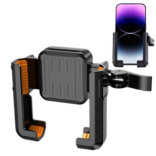 Dtaigou Motorrad-Handyhalterung, Diebstahlschutz-Fahrrad-Telefonhalterung, robuste Smartphone-Klemmhalterung, tragbares Fahrradzubehör für Straße, Outdoor, Reisen, Elektroroller von Dtaigou