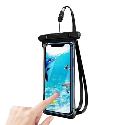Dtaigou Wasserdichte Handy-Tasche – schwimmende transparente Touchscreen-Telefontasche | leichte, staubdichte Tasche für Reisen, Urlaub, Wandern, Kreuzfahrt, Schwimmen, Schnorcheln, Kajakfahren von Dtaigou