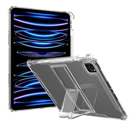 Dteck Clear Case for iPad 9.7 Inch (6th/5th Generation) 2018/2017, iPad Air 2/1 Case 2014/2013 - Clear Back Cover Slim Case with [Stand/Pencil Holder] Lightweight Durable Silicone Case (Transparent) von Dteck