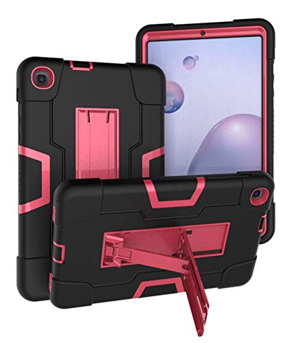 Dteck Samsung Galaxy Tab A 8.4 SM-T307, kinderfreundlich, strapazierfähig, stoßfest, mit Ständer, robust, vollständige Schutzhülle für Tablet 2020, schwarz/pink von Dteck