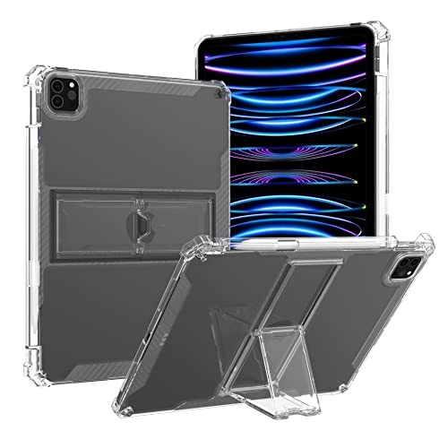 Dteck Schutzhülle für Apple iPad Pro 33 cm (13 Zoll), Version 2024, weiches Silikon (TPU) mit integriertem Stylus-Halter und klappbarem Ständer, transparente Rückseite, langlebig, einfache Schutzhülle von Dteck