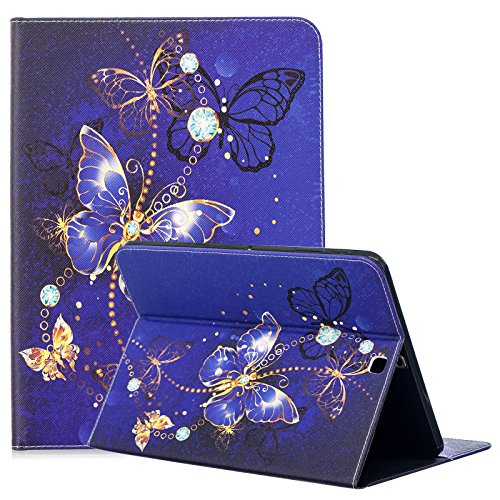 Dteck Schutzhülle für Samsung Galaxy Tab S2 9.7 Zoll (24.6 cm), schmal, leicht, klappbar, mit Standfunktion, vollständiger Schutzhülle, weiches TPU, SM-T810 T815 T813, violetter Schmetterling von Dteck